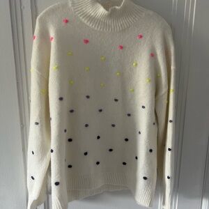 Loft Dot Mock Neck Sweater